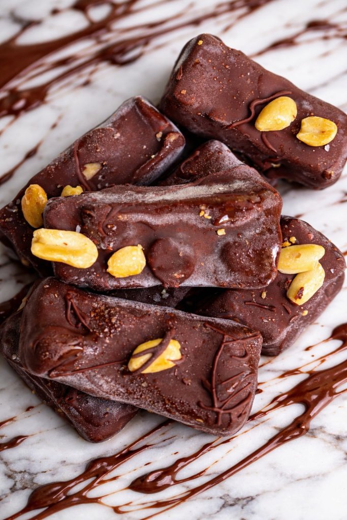 Chocolate bars on marble