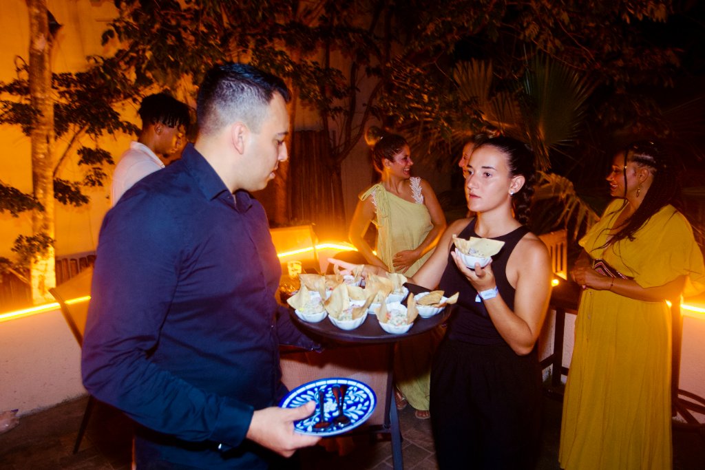 Server passing ceviche