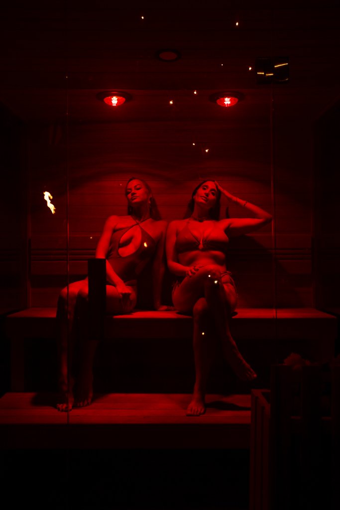 Sauna red glow