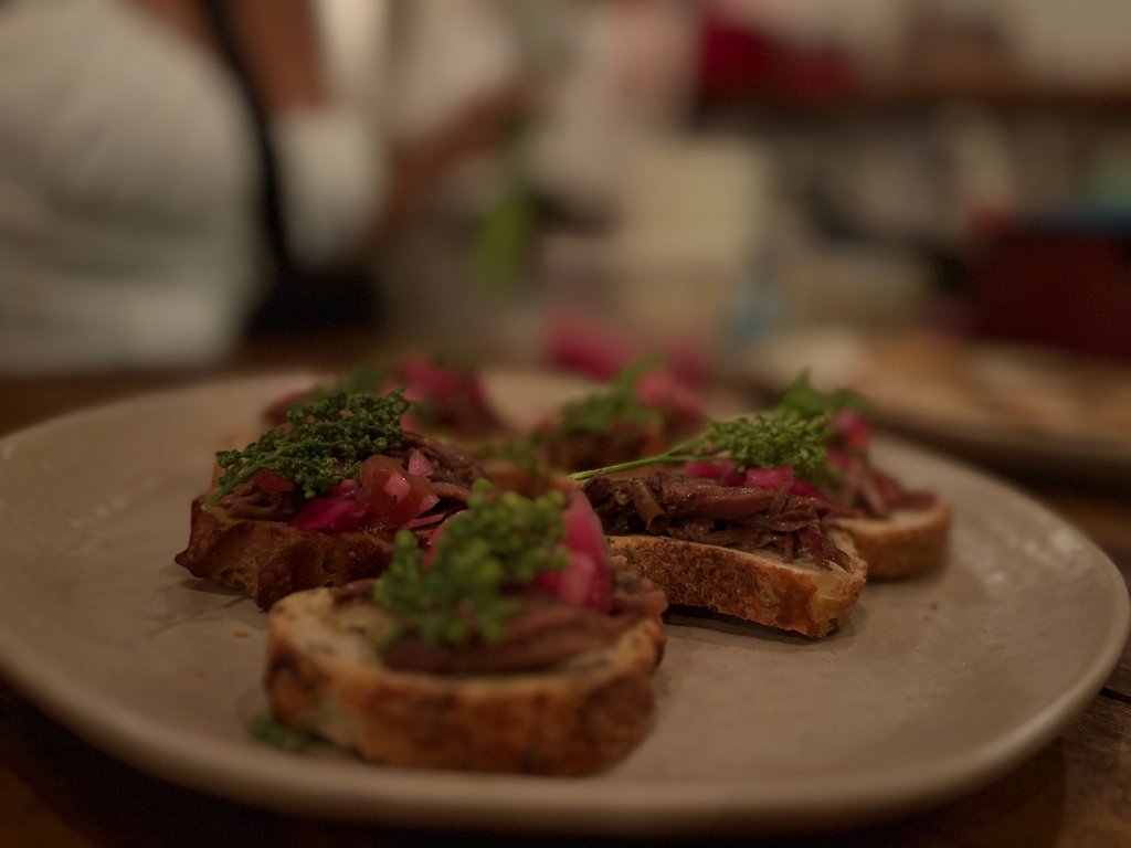 Crostini close-up