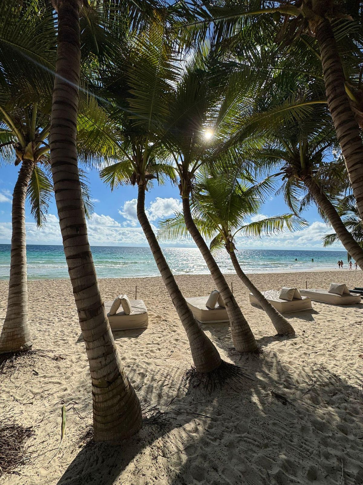 Tulum beach loungers